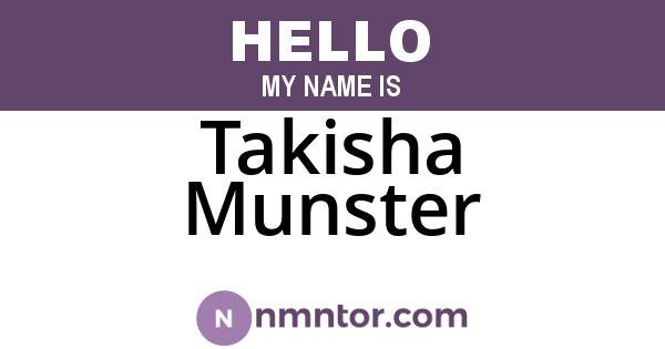 Takisha Munster