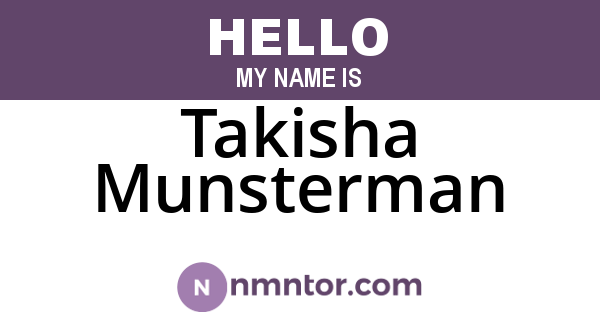 Takisha Munsterman