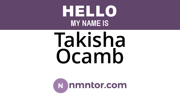 Takisha Ocamb