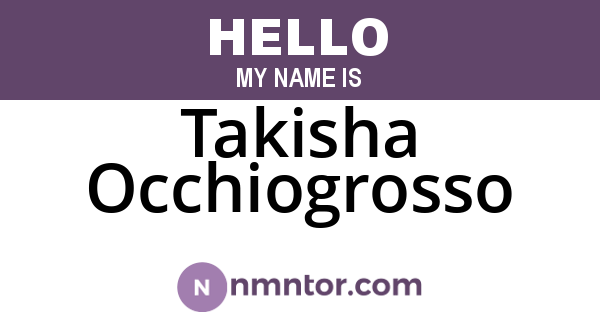 Takisha Occhiogrosso