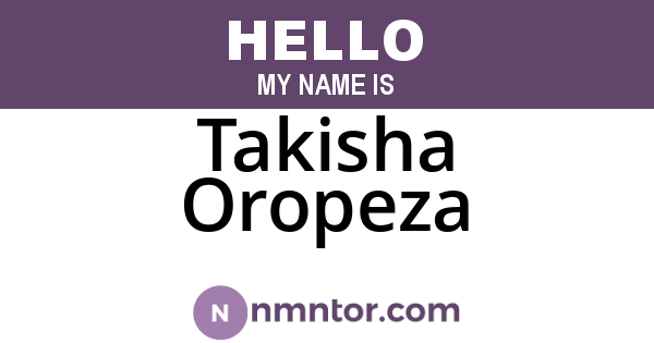Takisha Oropeza