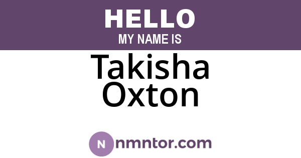 Takisha Oxton