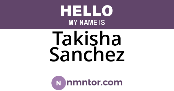 Takisha Sanchez