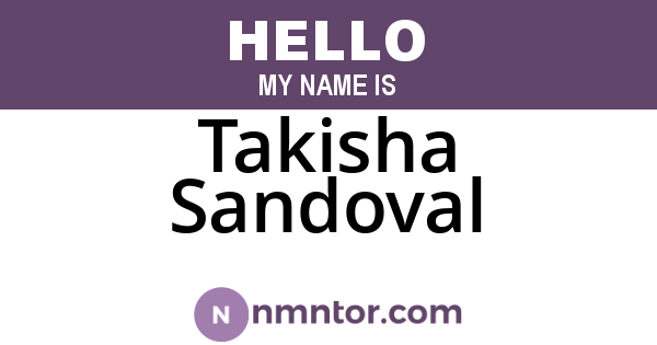 Takisha Sandoval