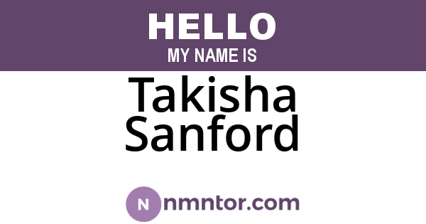 Takisha Sanford