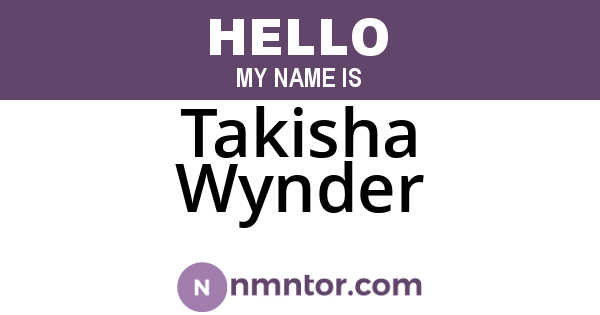 Takisha Wynder