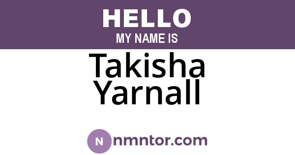 Takisha Yarnall