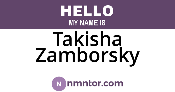 Takisha Zamborsky