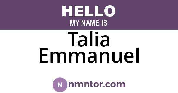 Talia Emmanuel
