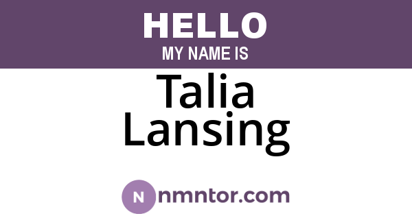 Talia Lansing