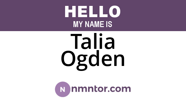 Talia Ogden