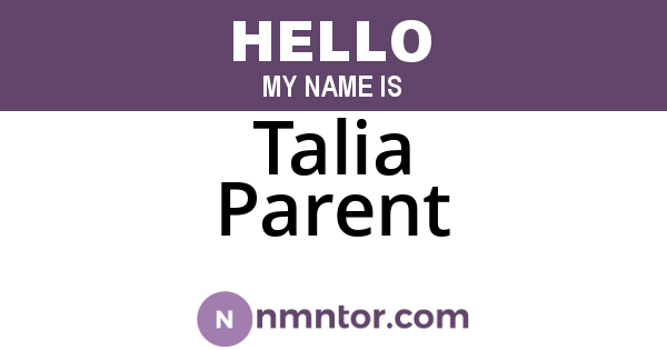 Talia Parent