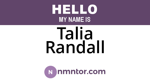 Talia Randall