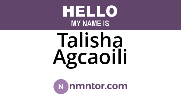 Talisha Agcaoili