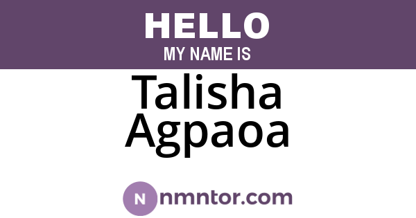 Talisha Agpaoa