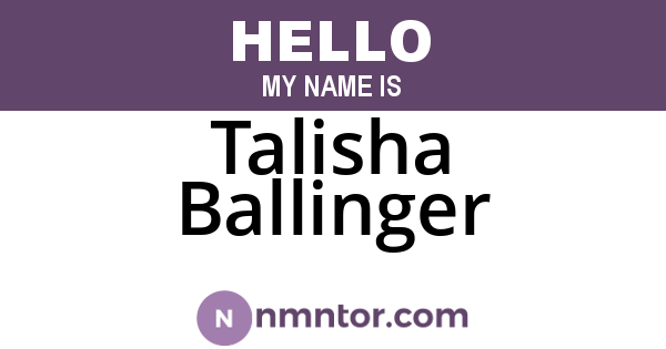 Talisha Ballinger