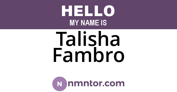 Talisha Fambro