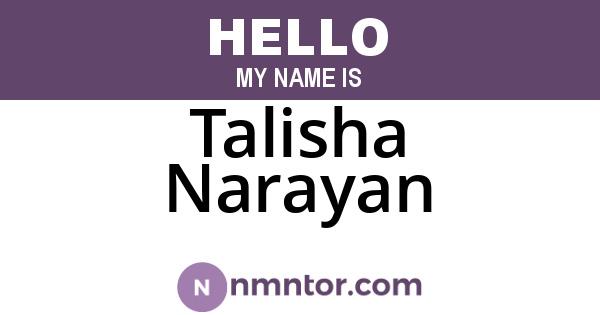 Talisha Narayan