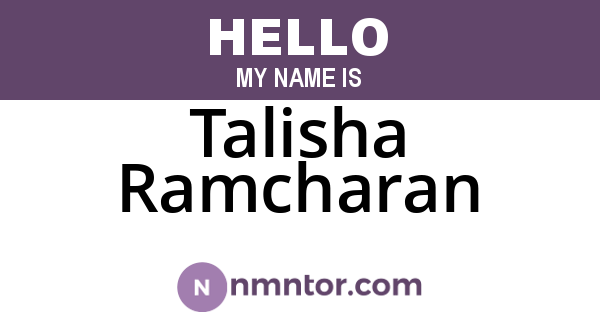 Talisha Ramcharan