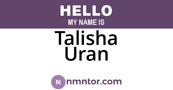 Talisha Uran