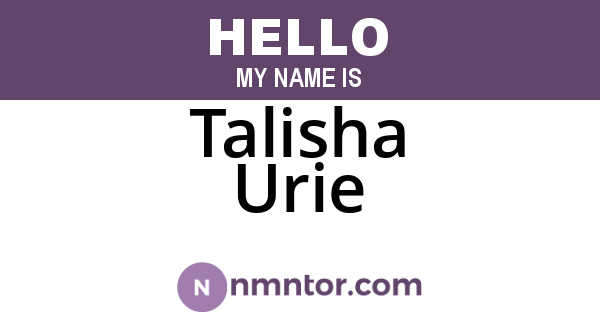 Talisha Urie
