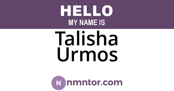 Talisha Urmos