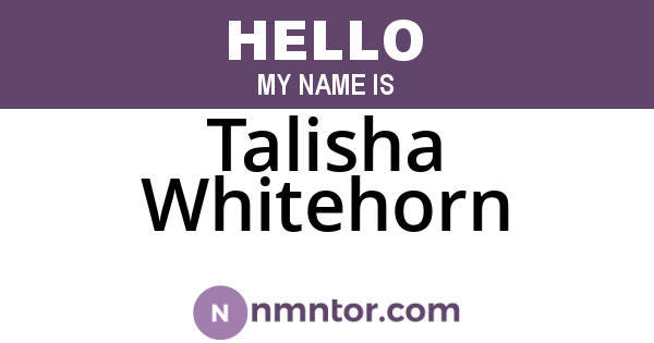 Talisha Whitehorn