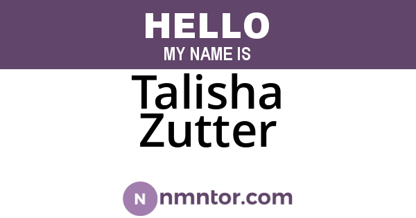 Talisha Zutter