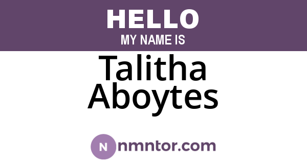 Talitha Aboytes