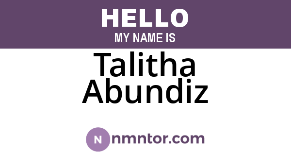Talitha Abundiz
