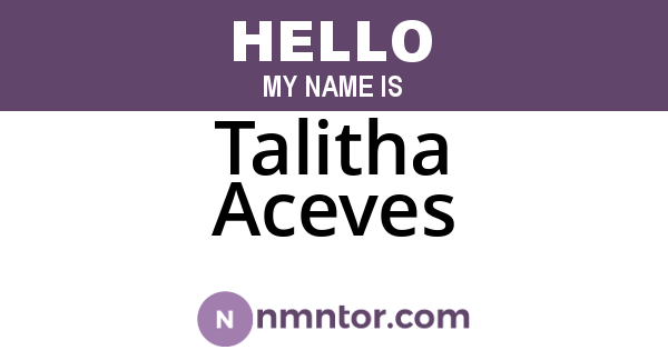 Talitha Aceves