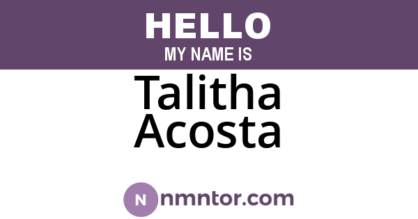 Talitha Acosta