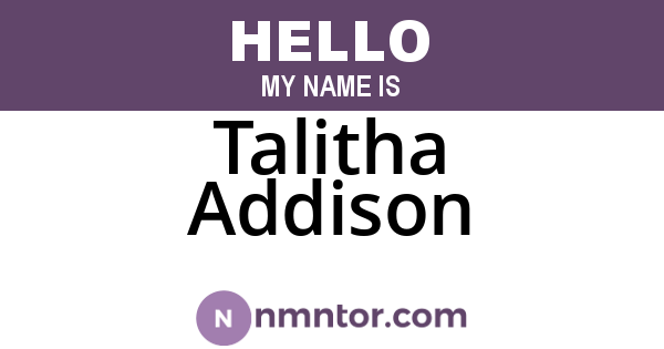 Talitha Addison