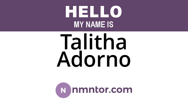 Talitha Adorno