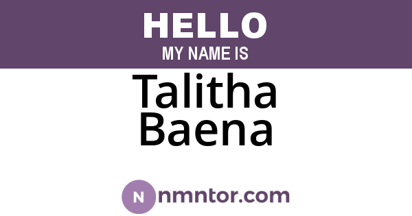 Talitha Baena