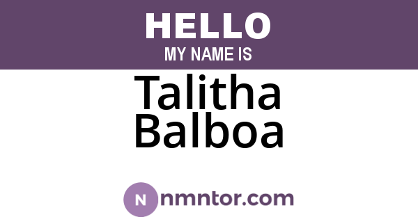 Talitha Balboa