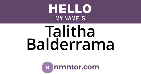 Talitha Balderrama