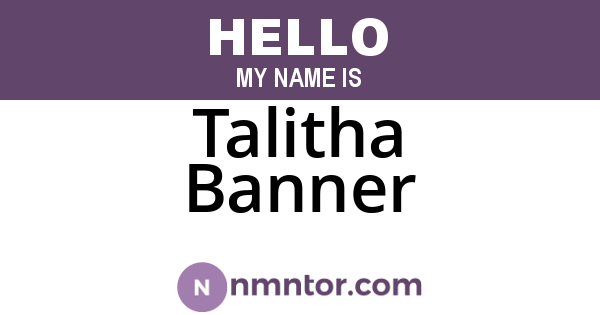 Talitha Banner