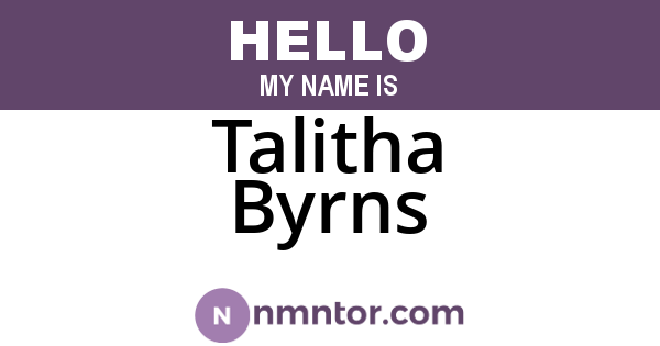 Talitha Byrns