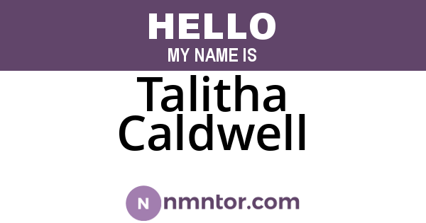 Talitha Caldwell