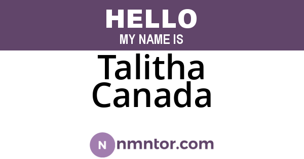 Talitha Canada