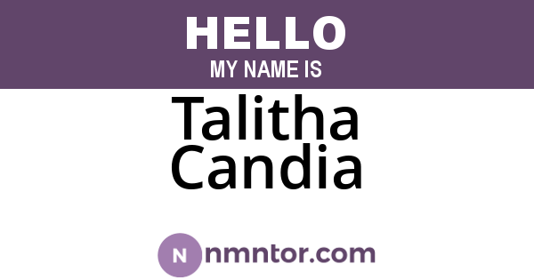 Talitha Candia