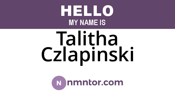 Talitha Czlapinski