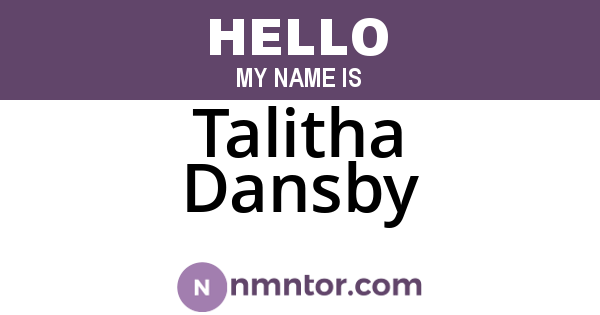 Talitha Dansby
