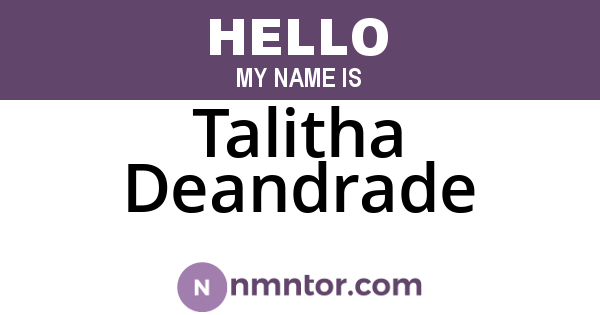Talitha Deandrade