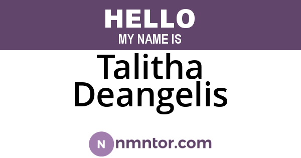 Talitha Deangelis