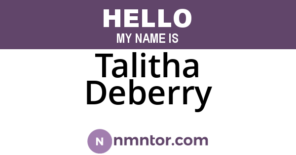 Talitha Deberry