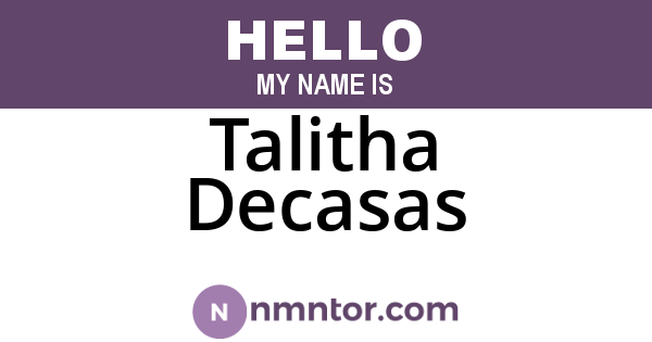 Talitha Decasas