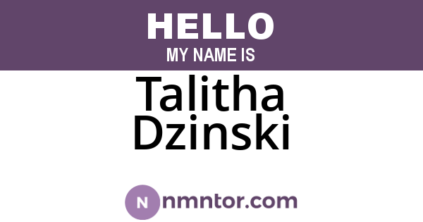 Talitha Dzinski