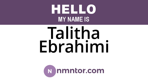 Talitha Ebrahimi